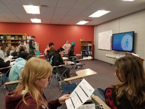 OESJ Students survey medical career opportunities.