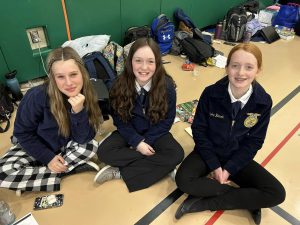 Students pose for their picture at an FFA competition.